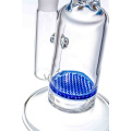 Single Blue Waben Wasser Hookah Glas Rauchen Wasser Rohre (ES-GB-321)